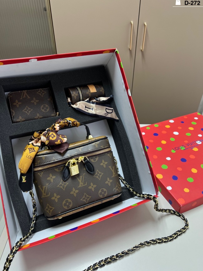 Latest gift box set, fashionable shoulder bag card bag combination, full set of plastic packaging (with box)