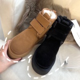 Winter new retro style thick soled fashion simple warm snow boots women's shoes