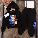 Children's autumn and winter velvet long sleeved suit