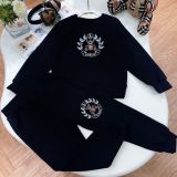 Children's autumn and winter velvet long sleeved suit
