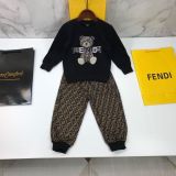 Children's autumn and winter velvet long sleeved suit