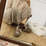 Winter new retro style fashionable simple warm snow boots women's shoes Le Fu shoes