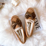 Winter new retro style fashionable simple warm snow boots women's shoes Le Fu shoes