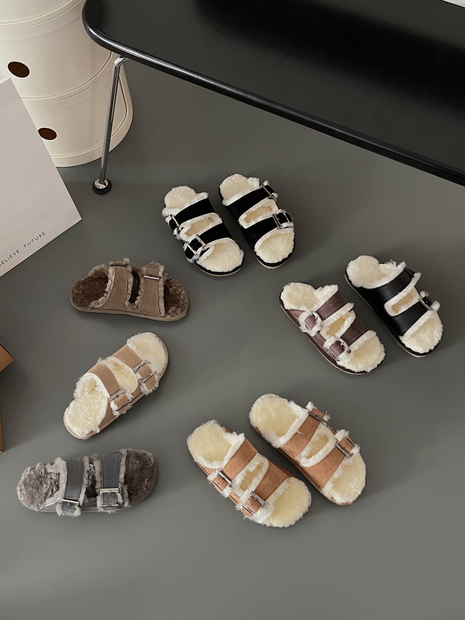 Winter new retro style fashionable simple warm snow boots women's shoes slippers