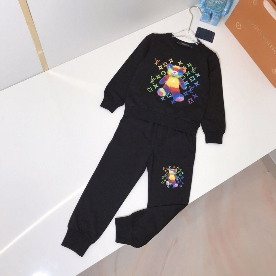 Children's autumn and winter velvet long sleeved suit