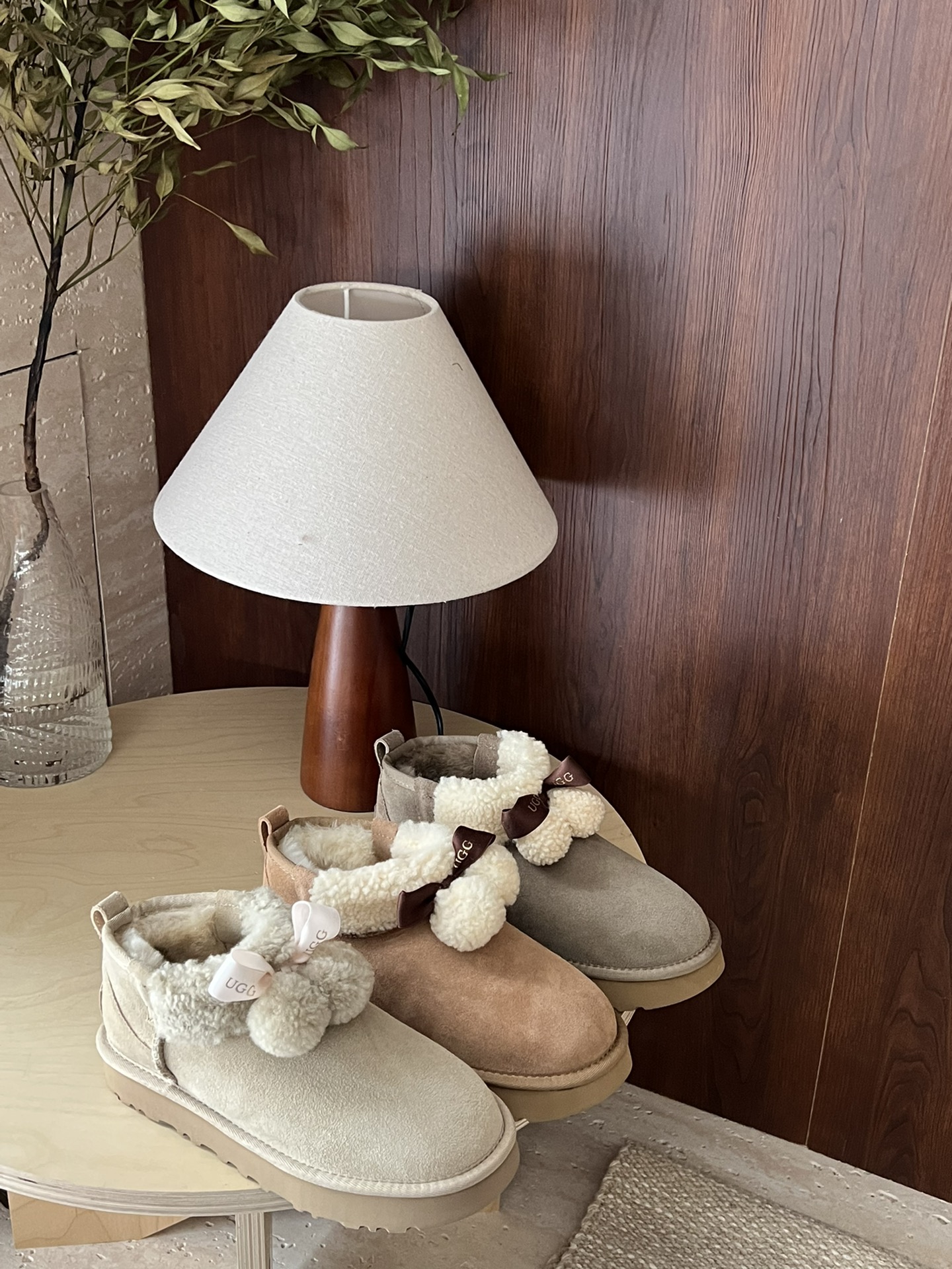Winter new retro style fashionable simple warm snow boots women's shoes slippers