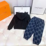 Children's autumn and winter velvet long sleeved suit