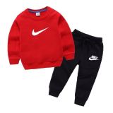 Children's autumn and winter velvet long sleeved suit