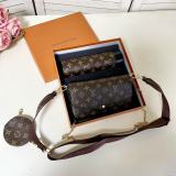 Latest gift box set, fashionable shoulder bag card bag combination, full set of plastic packaging (with box)