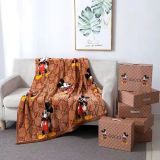 (130*200)Flannel Blanket Office Nap Air Conditioning Leisure Travel Blanket