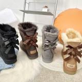 Winter new retro style thick soled fashion simple warm snow boots women's shoes