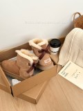 Winter new retro style thick soled fashion simple warm snow boots women's shoes
