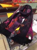 (gift with box)Flower Pattern Thick Imitation Cashmere Knit Scarf Multifunctional Female Scarf Scarf 180*30CM
