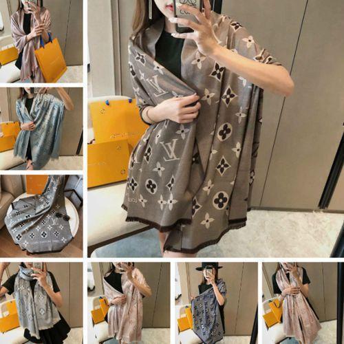 (Christmas gift with box)High Quality Girls Ladies Luxury Shawl Wrap Warm Long Scarves Classical Soft Fringe