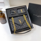 Latest gift box set, fashionable shoulder bag card bag combination, full set of plastic packaging (with box)