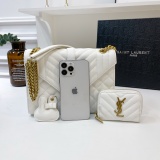 Latest gift box set, fashionable shoulder bag card bag combination, full set of plastic packaging (with box)