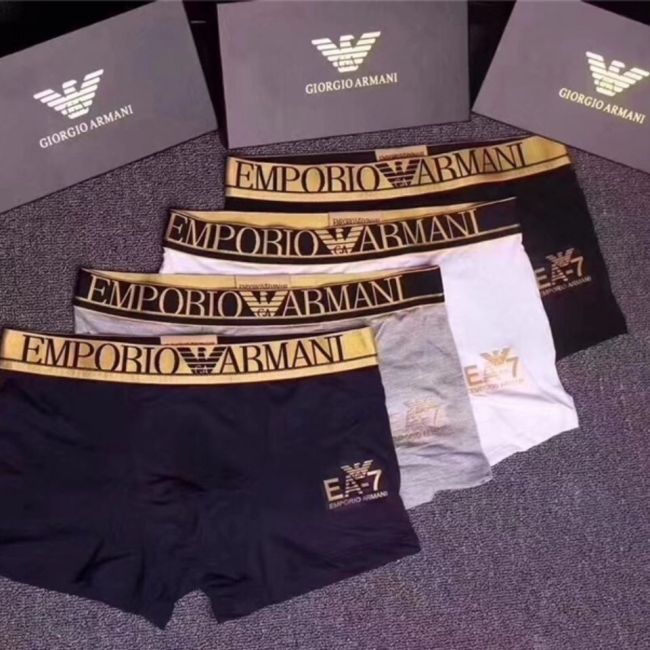 Men'S Fashion Cotton Underwear  Embroidery Bee Underpants