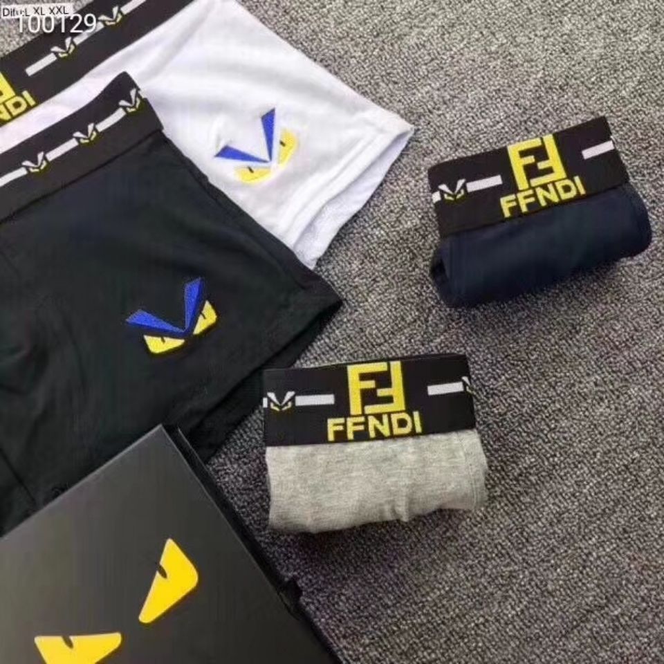 Men'S Fashion Cotton Underwear Embroidery Bee Underpants