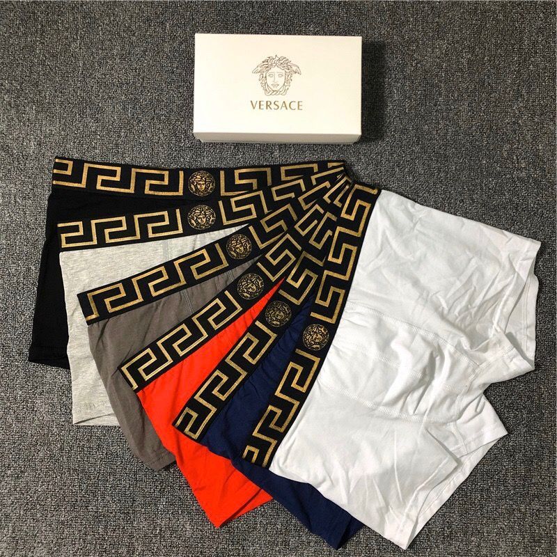 Fashion Men's Shorts Cotton Panties Low Waist Briefs Breathable Boxer Soft Underwear