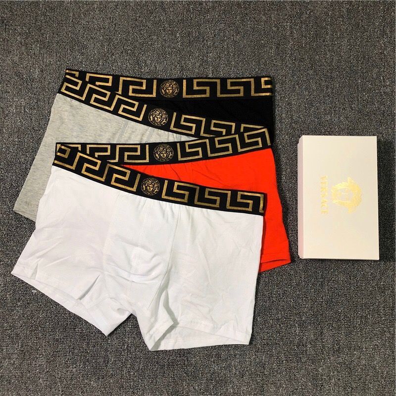 Fashion Men's Shorts Cotton Panties Low Waist Briefs Breathable Boxer Soft Underwear