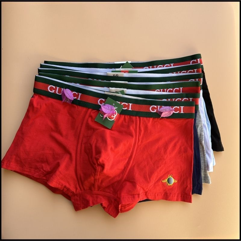 Men'S Fashion Cotton Underwear Embroidery Bee Underpants