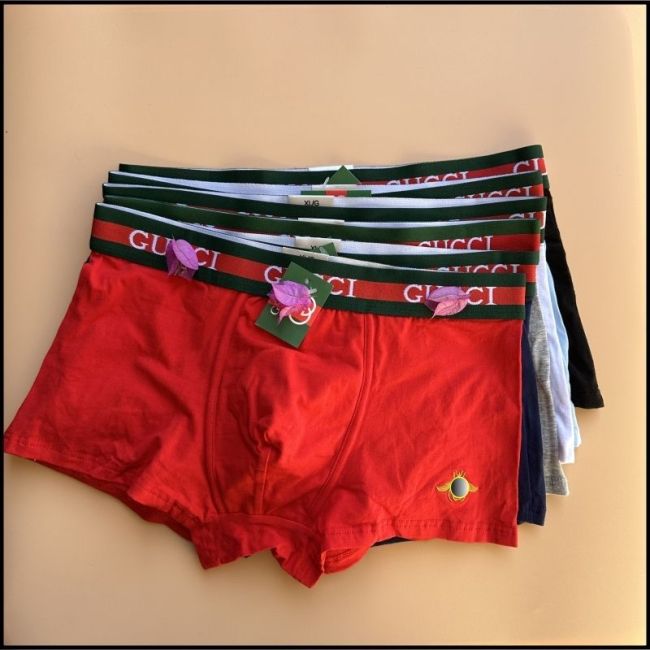 Men'S Fashion Cotton Underwear  Embroidery Bee Underpants