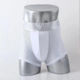 Summer Men's Ice Silk Breathable Mesh Hollow Underwear Boxers