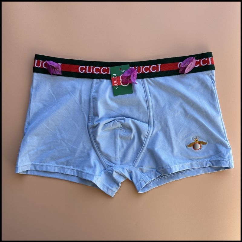 Men'S Fashion Cotton Underwear Embroidery Bee Underpants