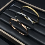 Fashion 361L Titanium Steel Womens Mens Lovers  THIN Bracelet  Bangle (Without Box)