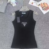 Spring and summer new embroidered letter U-neck knitted vest