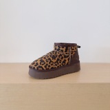 Winter new retro style thick soled fashion simple warm snow boots  kids women's shoes(no box)