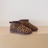 Winter new retro style thick soled fashion simple warm snow boots  kids women's shoes(no box)