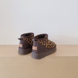 Winter new retro style thick soled fashion simple warm snow boots  kids women's shoes(no box)