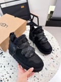 Winter new retro style thick soled fashion simple warm snow boots  kids women's shoes(no box)