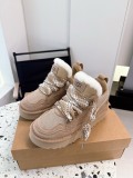 Winter new retro style thick soled fashion simple warm snow boots  kids women's shoes(no box)