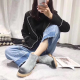 Winter new retro style thick soled fashion simple warm snow boots women's shoes