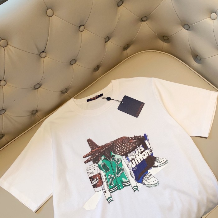 lv Herren Damen T-shirt Kurzarm