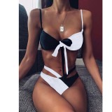 Leopard Two Piece Cross Swimwear