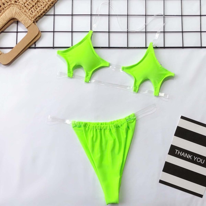 Transparent strap Bikini Swimwear