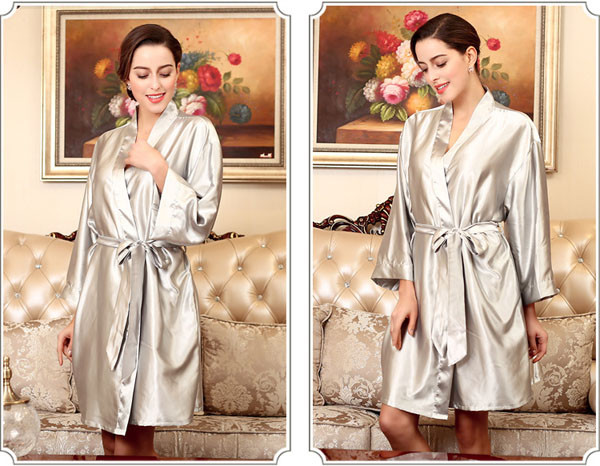 Women's Silk Nightgown Robe