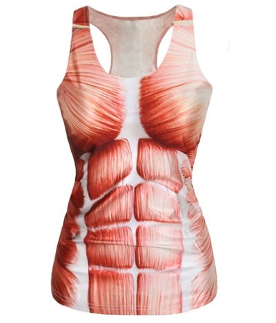 LE4703 Wholesale human muscle pattern vest