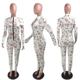 Love Element Printed Casual Jumpsuit