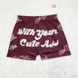 Graphic Print Shorts Yoga Pants