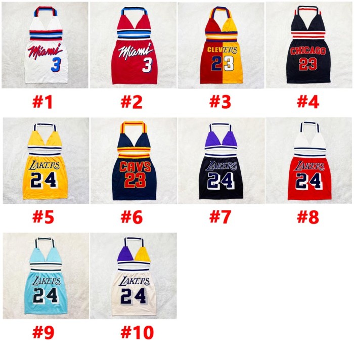 Casual Sport Basketball Jersey 2 Piece Dress