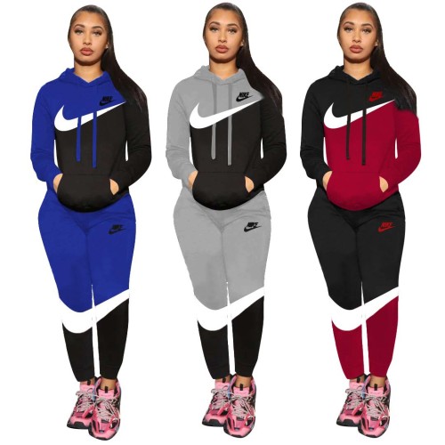 Pullover Hoodies 2 Piece Jogger Tracksuit Set