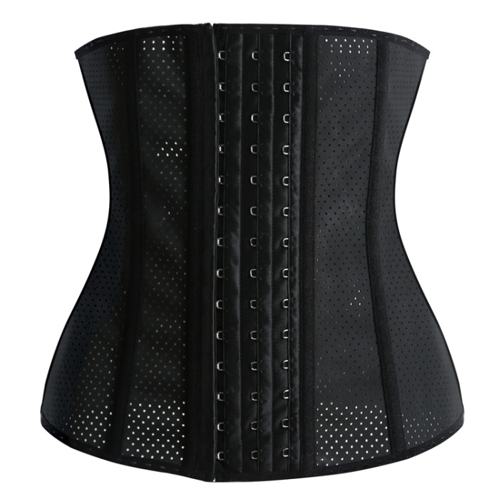 LE1001-1 Rubber Waist Training 9 Steel Bone Corset Bustiers