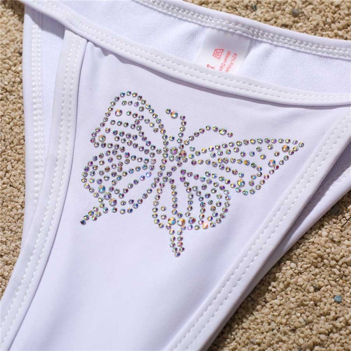 Sexy Butterfly Rhinestone Bikini Swimsuit