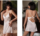Lace Cups Silky Satin Chemise