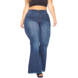 Wide Leg Plus Size Flared Jeans