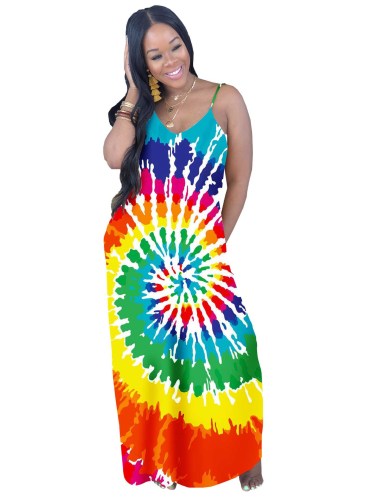 Colorful Loose Casual Long Dress